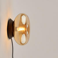 WAND-/DECKENLAMPE Cruet Amber Low (Flach) - Orange, Glas (28/28/14cm) - s.luce