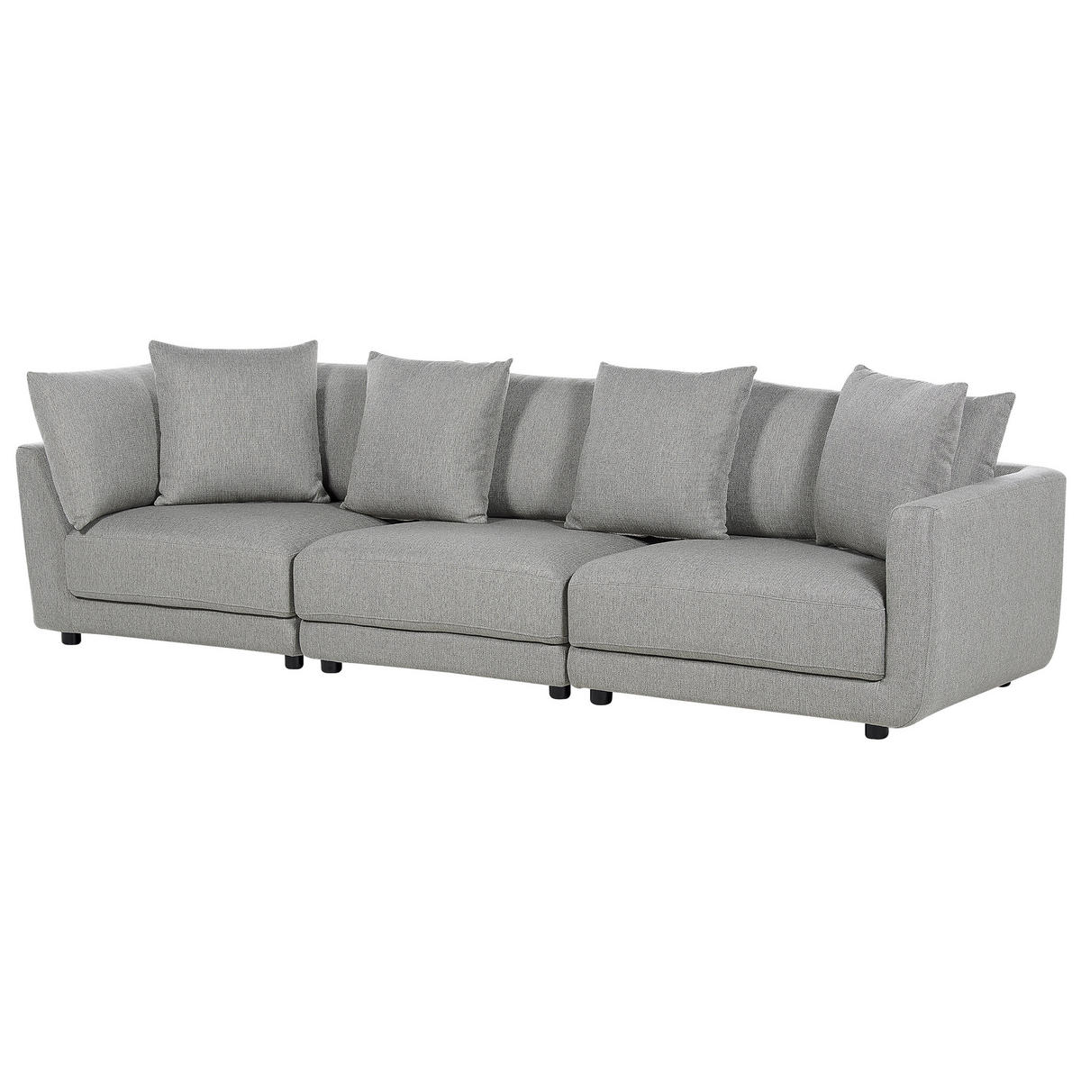3-SITZER-SOFA hellgrau Sigtuna - Grau, Textil (300/86/102cm) - Beliani