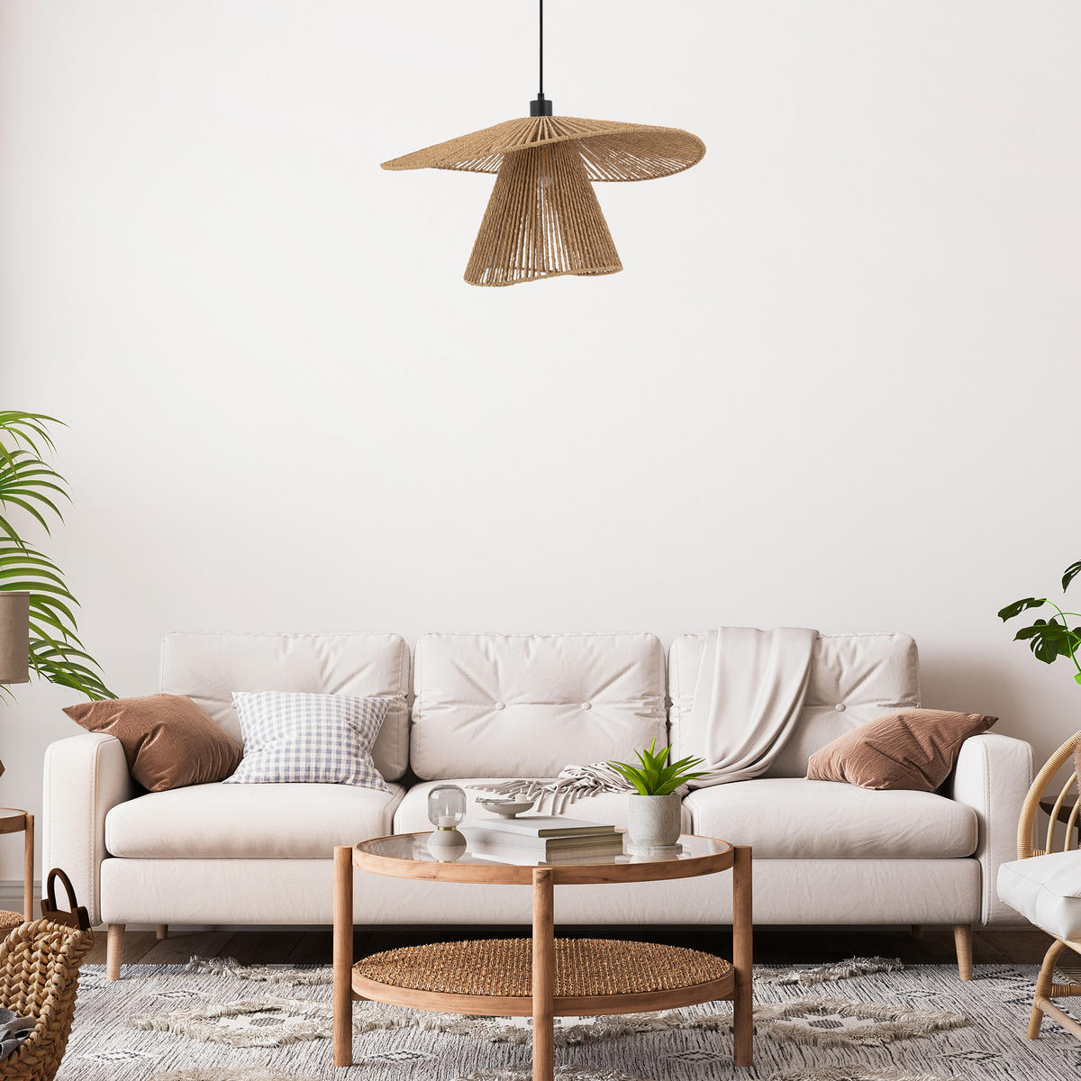 PENDELLEUCHTE Hugo - Schwarz, Metall (63/63/35cm) - Paco Home