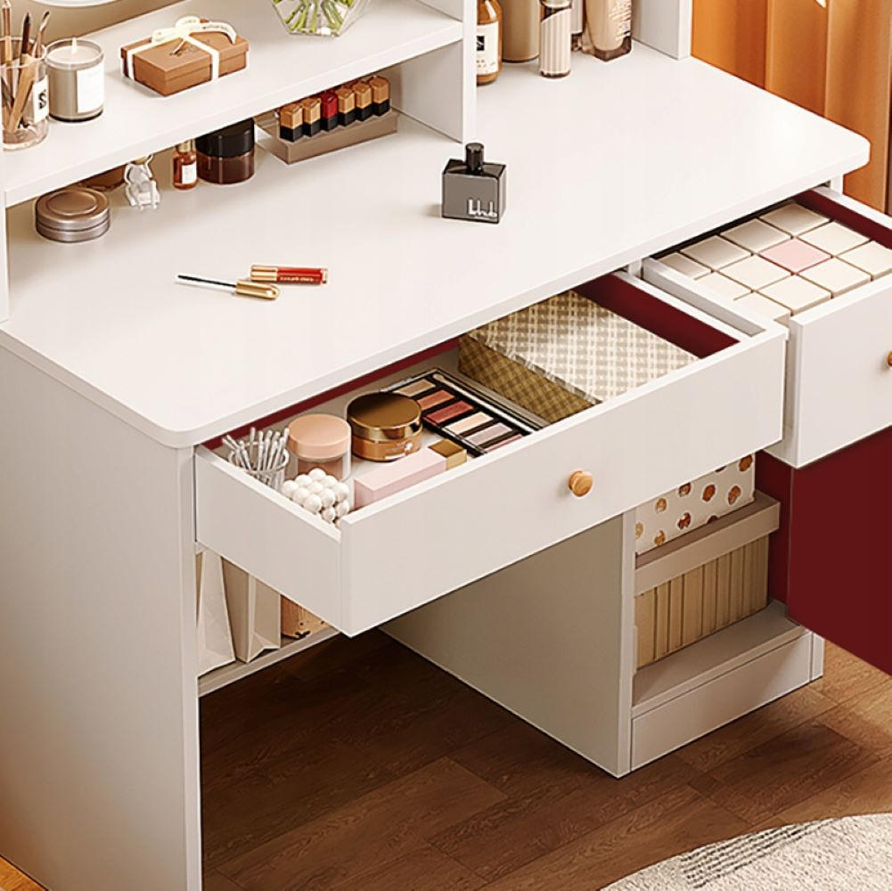 SCHMINKTISCH, weiß 80/34/125 cm - Weiß, Kunststoff (34/125/80cm) - Rebiko