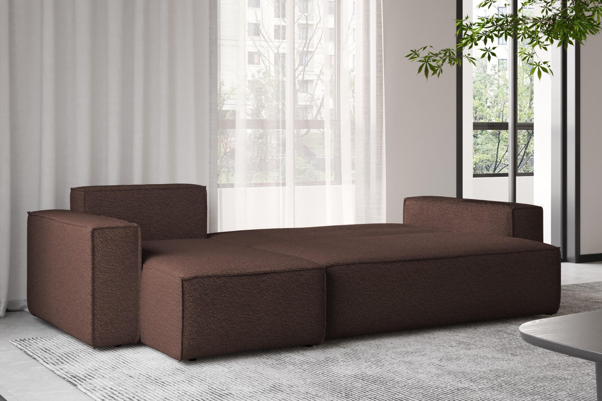 Thumbnail - Kaiser Möbel Ecksofa, Braun, Textil, L-Form, 244x142 cm, Wohnzimmer, Sofas & Couches, Wohnlandschaften, Ecksofas