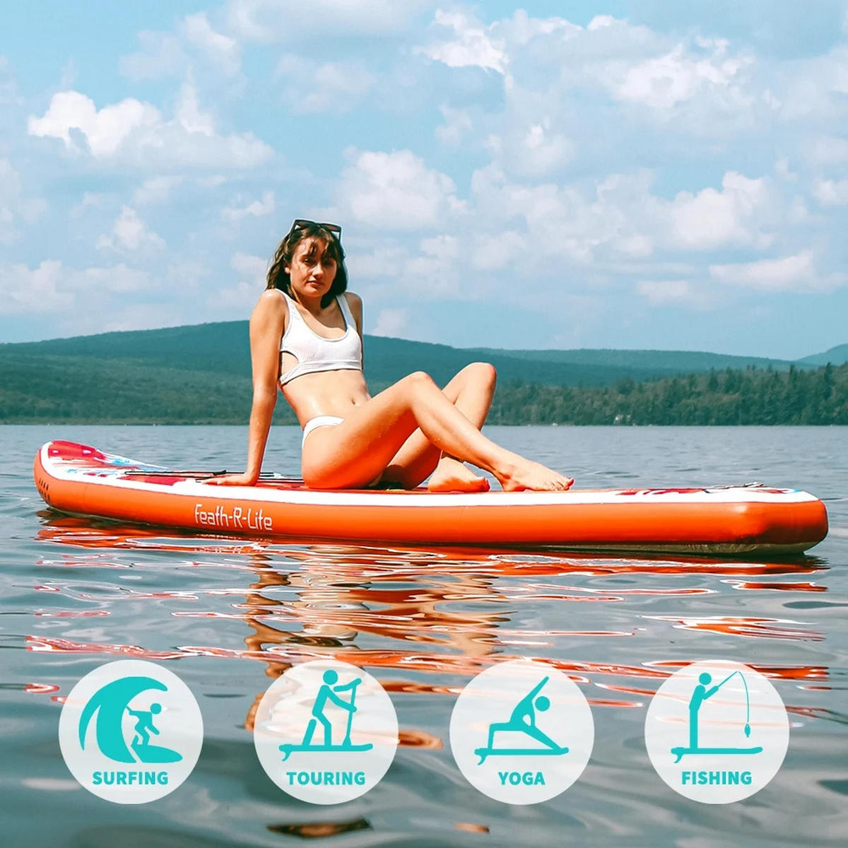STAND-UP PADDLE BOARD SUPFR01E 350*84*15 - Orange, Kunststoff (84/350cm) - Kaket