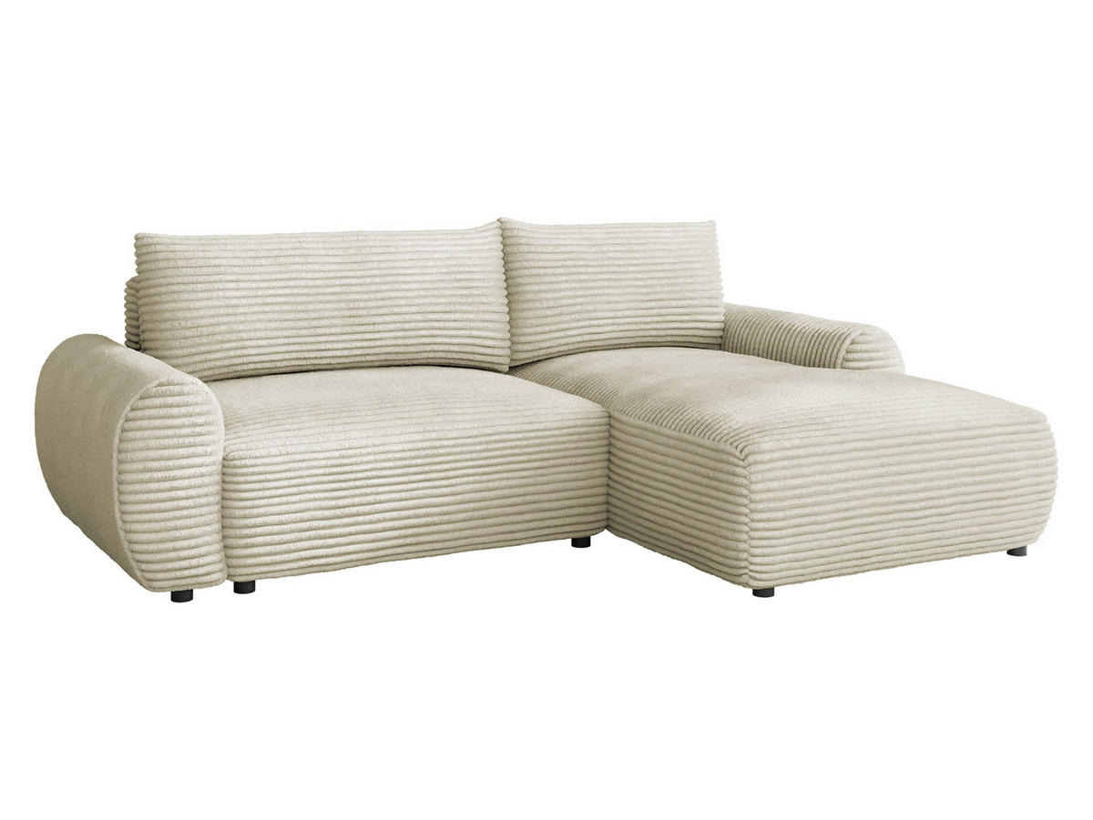 ECKSOFA Bello, Seite: Rechts - Schwarz/Naturfarben, Holz/Kunststoff (267/177cm) - MIRJAN24