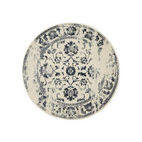 VINTAGE-TEPPICH Suki ø 160 cm rund - Blau/Creme, Kunststoff (160/160cm) - benuta