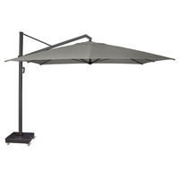 AMPELSCHIRM rechteckig 4 x 3 m Icon T¹ Premium 360° kippbar grau/anthrazit - Grau, Metall (300/400cm) - Platinum