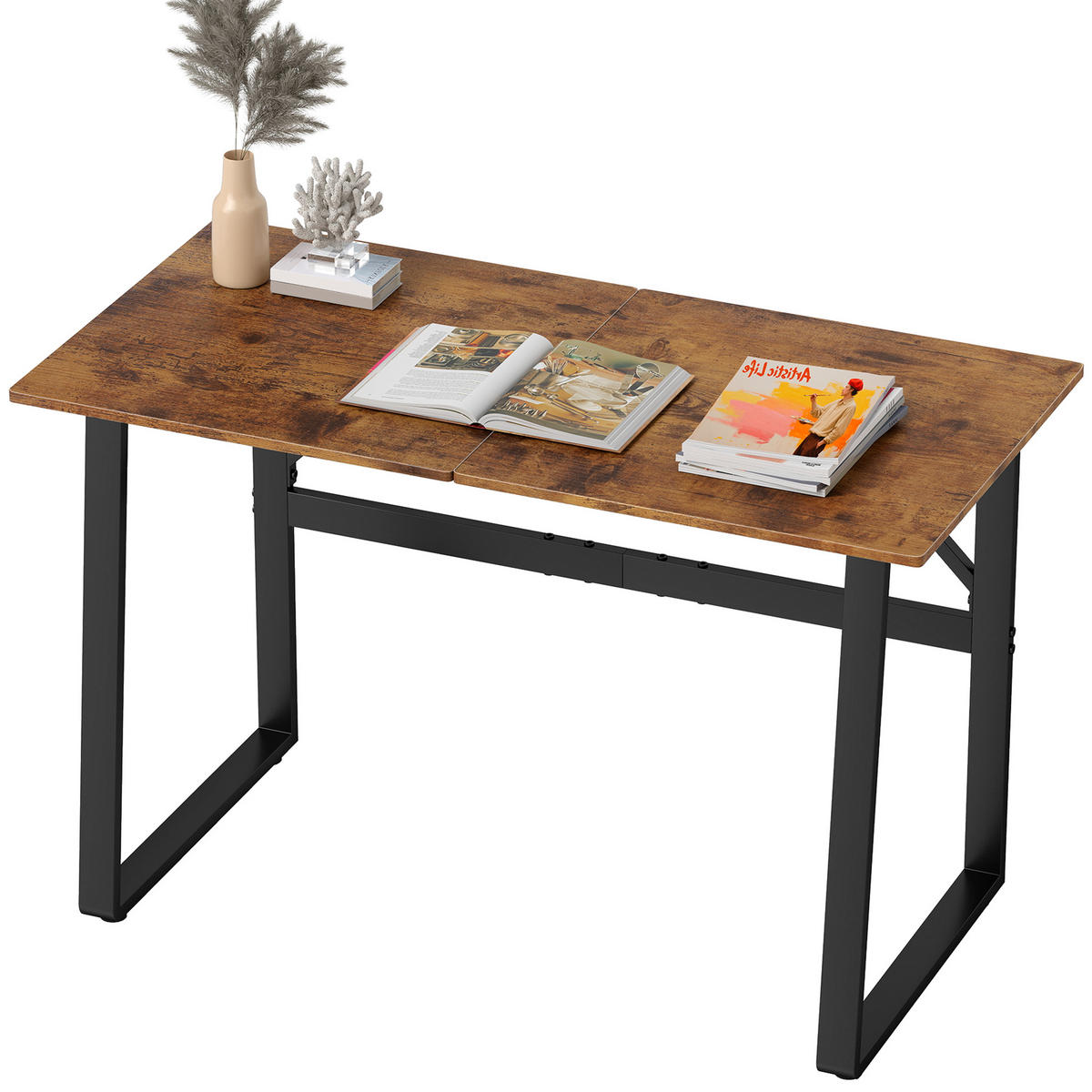 BÜROTISCH Rustikales Braun 1 Stück - Braun, Holzwerkstoff (60/120/76cm) - GiPP