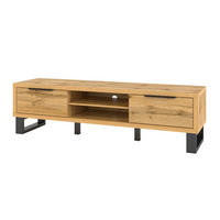 LOWBOARD Halle Wotan Eiche 180 / 50 / 50 cm - Eiche Wotan/Braun, Holz/Holzwerkstoff (180/50/50cm) - Feldmann-Wohnen