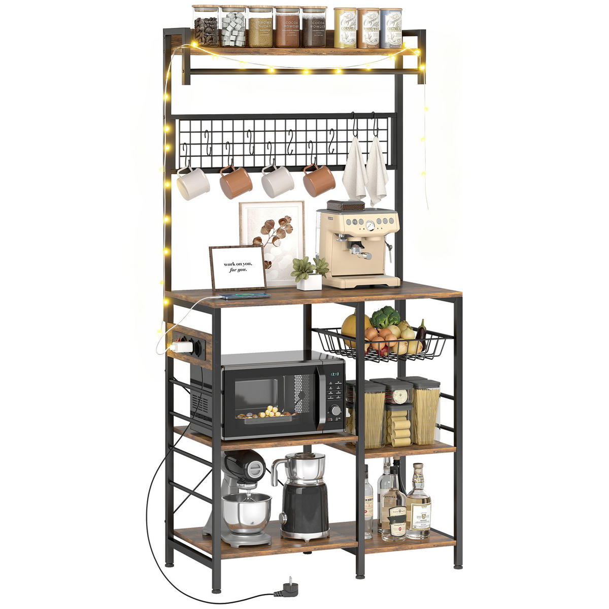 KÜCHENREGAL Multicolor 1 Stück - Multicolor, Holzwerkstoff (42/162/80cm) - GiPP