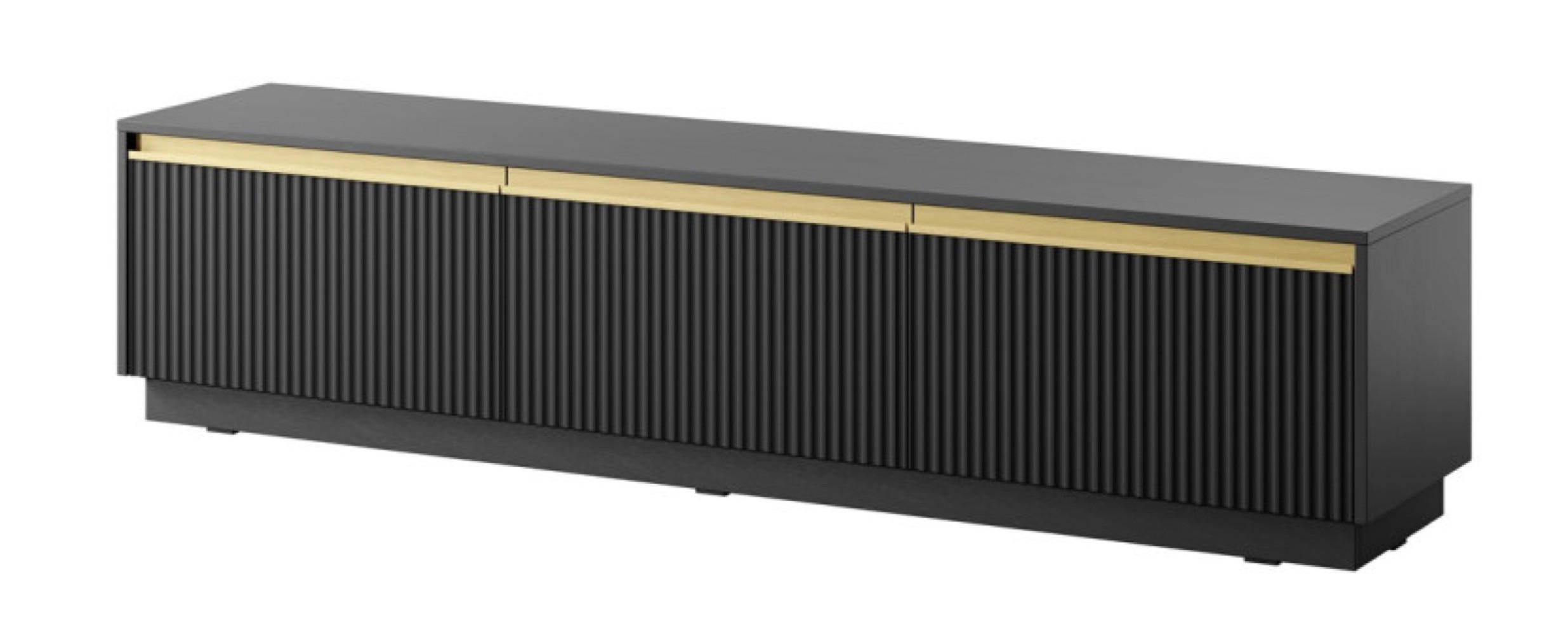 TV-LOWBOARD Schwarz ROY Modern - Schwarz, Holzwerkstoff (181.5/42/39cm) - Sepro Meble