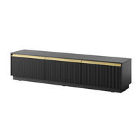 TV-LOWBOARD Schwarz ROY Modern - Schwarz, Holzwerkstoff (181.5/42/39cm) - Sepro Meble