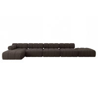 ECKSOFA modulares Sofa Lizur-L3 - 475x160x70 cm Braun Velours - Braun, Holzwerkstoff/Textil (475/160cm) - ALTDECOR