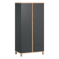 SCHRANK mit 2 Türen und 1 Schublade - H183 cm - Altitude - Eiche Artisan/Grau, Holzwerkstoff (53/183/90cm) - Calicosy