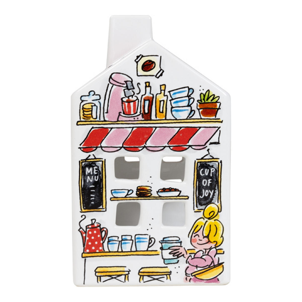 TEELICHTHALTER Blond x Senseo in Bunt - 14,5cm - Multicolor, Keramik (8.5/14.5/8.3cm) - Blond Amsterdam