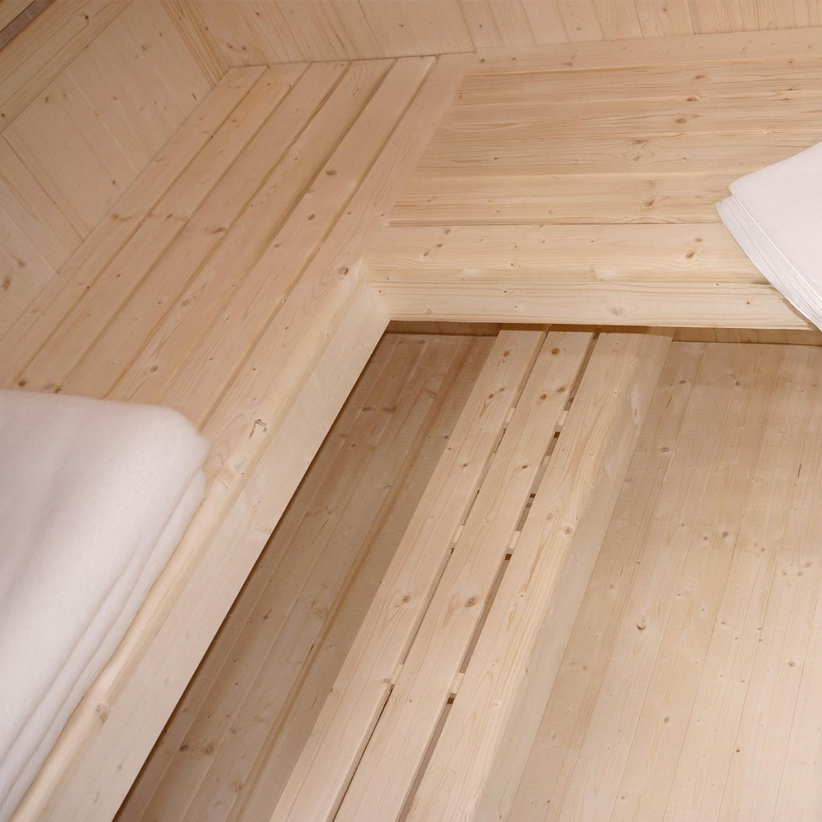 TRADITIONELLE SAUNA SHADOW BIG XL - XL BIG - Naturfarben, Holz (200/190/200cm) - Home Deluxe