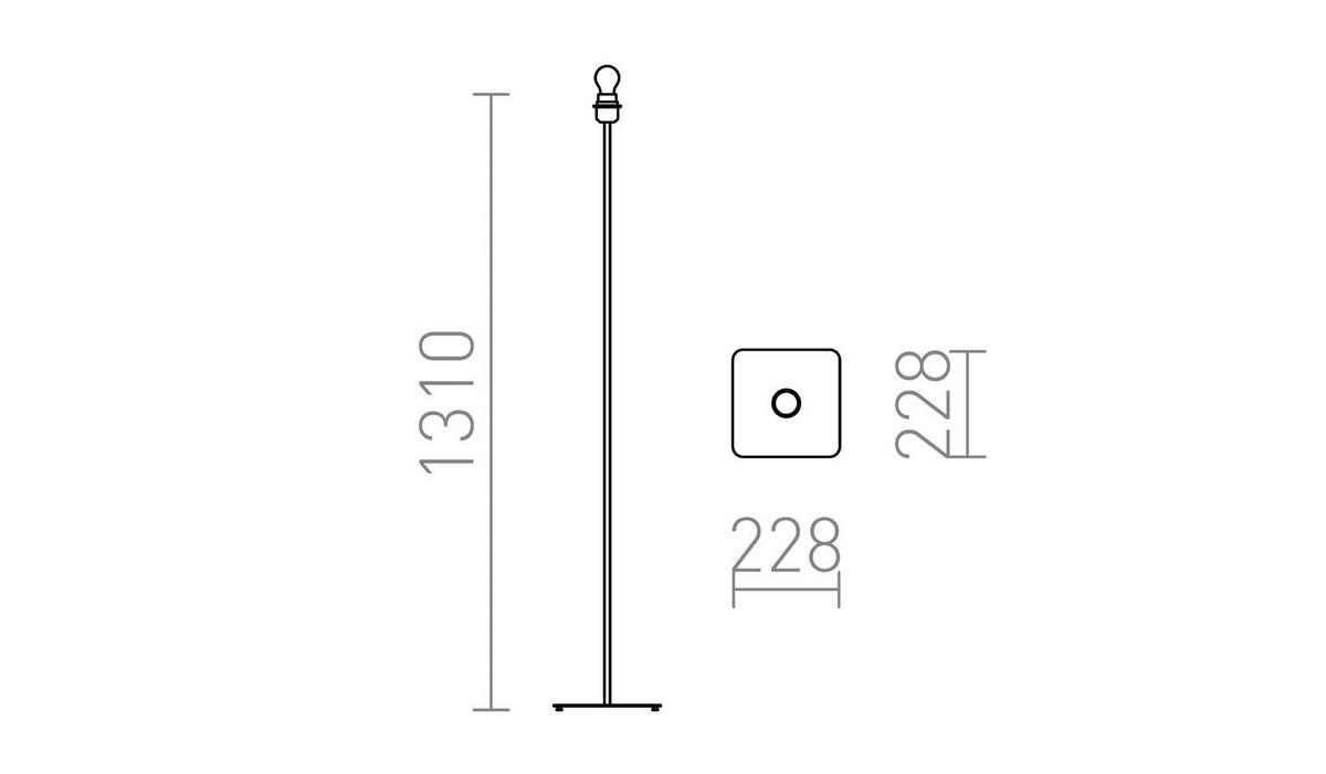 STEHLEUCHTE CORTINA Schwarz 15 W - Schwarz, Metall (23/23/131cm) - Rendl