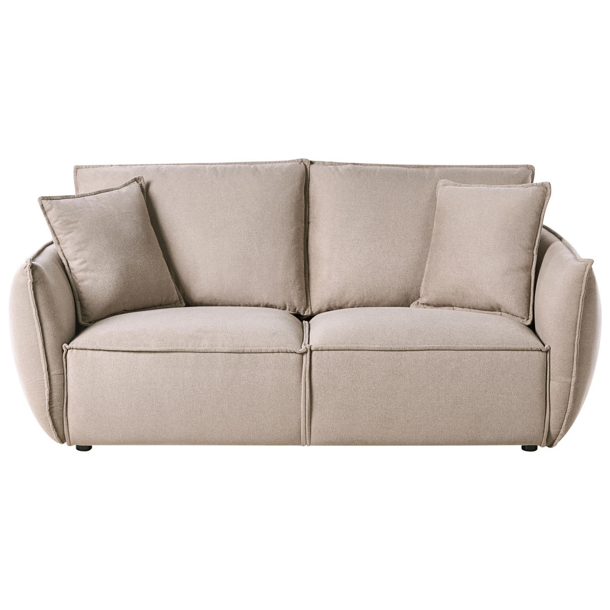 SADA POHOVEK 5-místná Látka Taupe Kunes - béžová/šedohnědá, textil (190/82/92cm) - Beliani