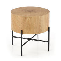 COUCHTISCH Brooklyn Eiche Natur / schwarz 45 / 45 / 37cm - Eichefarben/Schwarz, Holz/Holzwerkstoff (45/45/37cm) - Feldmann-Wohnen