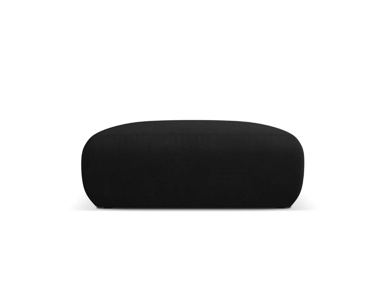 POUF Molino aus strukturiertem Stoff schwarz - Schwarz, Textil (100/36/100cm) - Micadoni