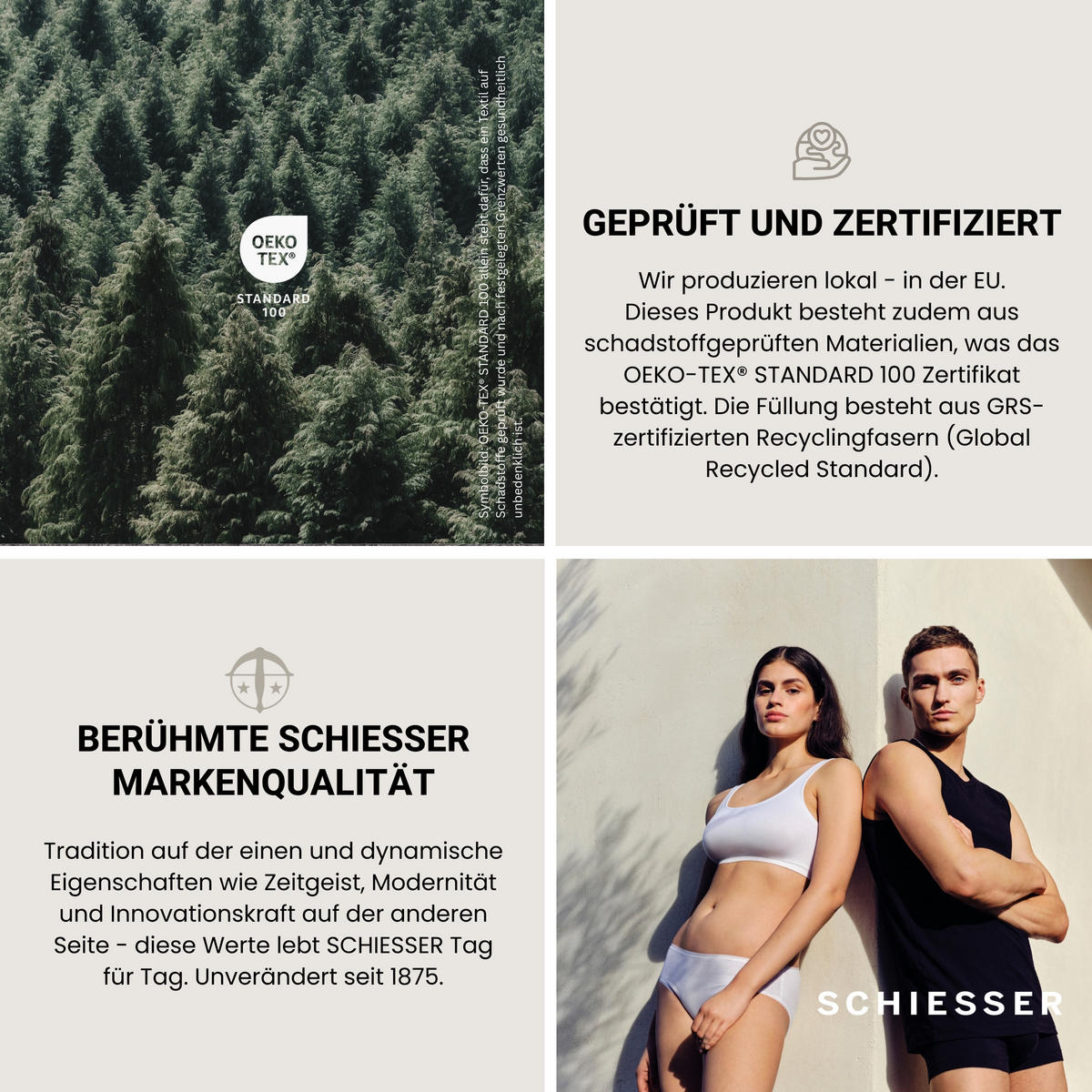 STEPPBETT Feels Like Down - 135 x 200 cm - Weiß - Weiß, Textil (135/200cm) - SCHIESSER