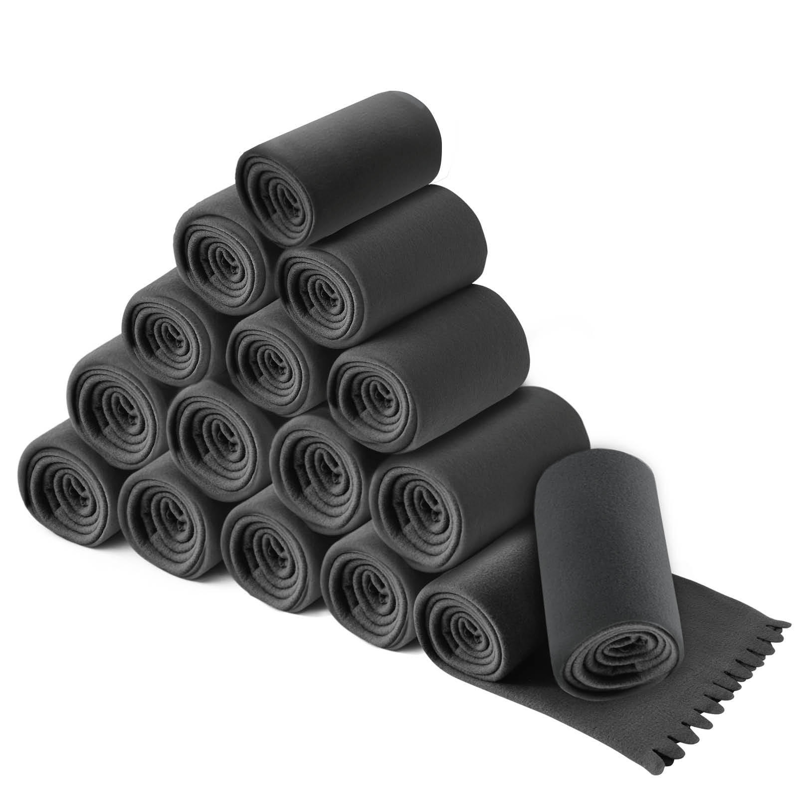 16ER Set Fleecedecken wave 120x160 dunkelgrau - Dunkelgrau, Textil (120/160cm) - wometo