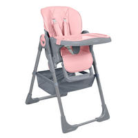 HOCHSTUHL Comfy pink höhenverstellbar, Gurt, Doppeltablett - Rosa, Kunststoff (53/104/76cm) - Kikka boo