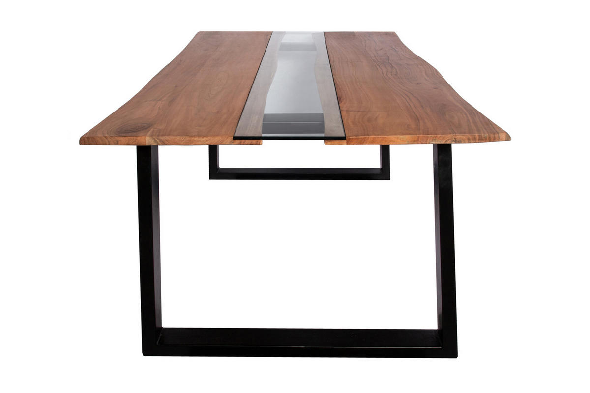 ESSTISCH KLAUS - Nussbaumfarben/Walnussfarben, Holz/Metall (90/175/77cm) - SAM