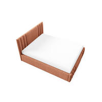 POLSTERBETT RIVIO Bettkasten Lattenrost 140x200 Orange - Orange, Holz (140/200cm) - Furnistar