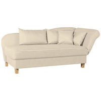 RECAMIERE mit Armteil rechts klappbar Katia Bezug Flachgewebe Buche natur / beige - Beige, Kunststoff (190/82/88cm) - 58aufmkessel