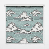 VNÚTORNÁ roleta - okenná roleta - roleta - 100x140 cm - Oblaky - biela, plast (100/140/0.5cm) - TULUP