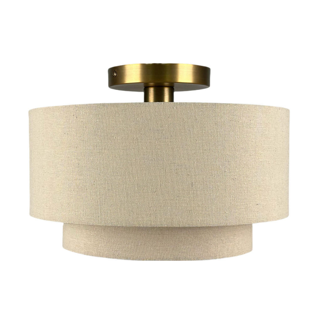 PLAFONIERA Bej bronz in E27 - Imagine 1