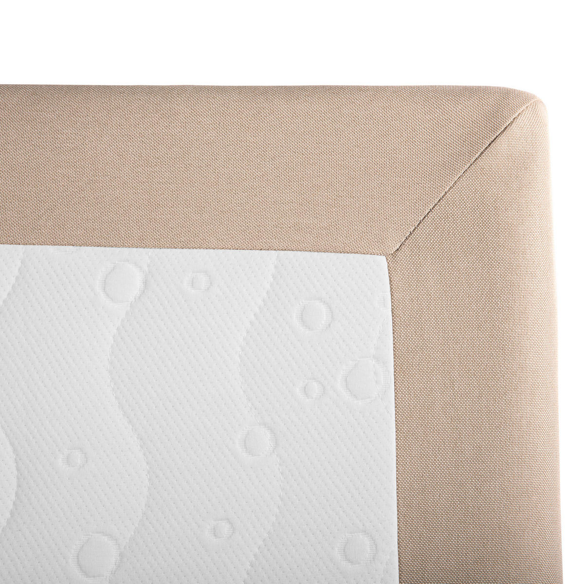 BOXSPRINGBETT 180/200cm Beige President - Beige, Textil (180/200cm) - Beliani