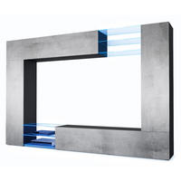 WOHNWAND Mirage Front in Beton Oxid Optik - Hellgrau, Holzwerkstoff (262/182.5/39cm) - Vladon
