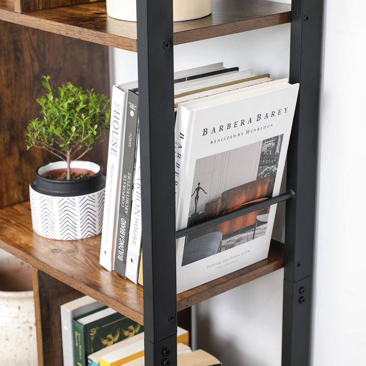 BÜCHERREGAL BÜCHERSCHRANK - Braun, Holzwerkstoff (30/155/74cm) - Hansiro