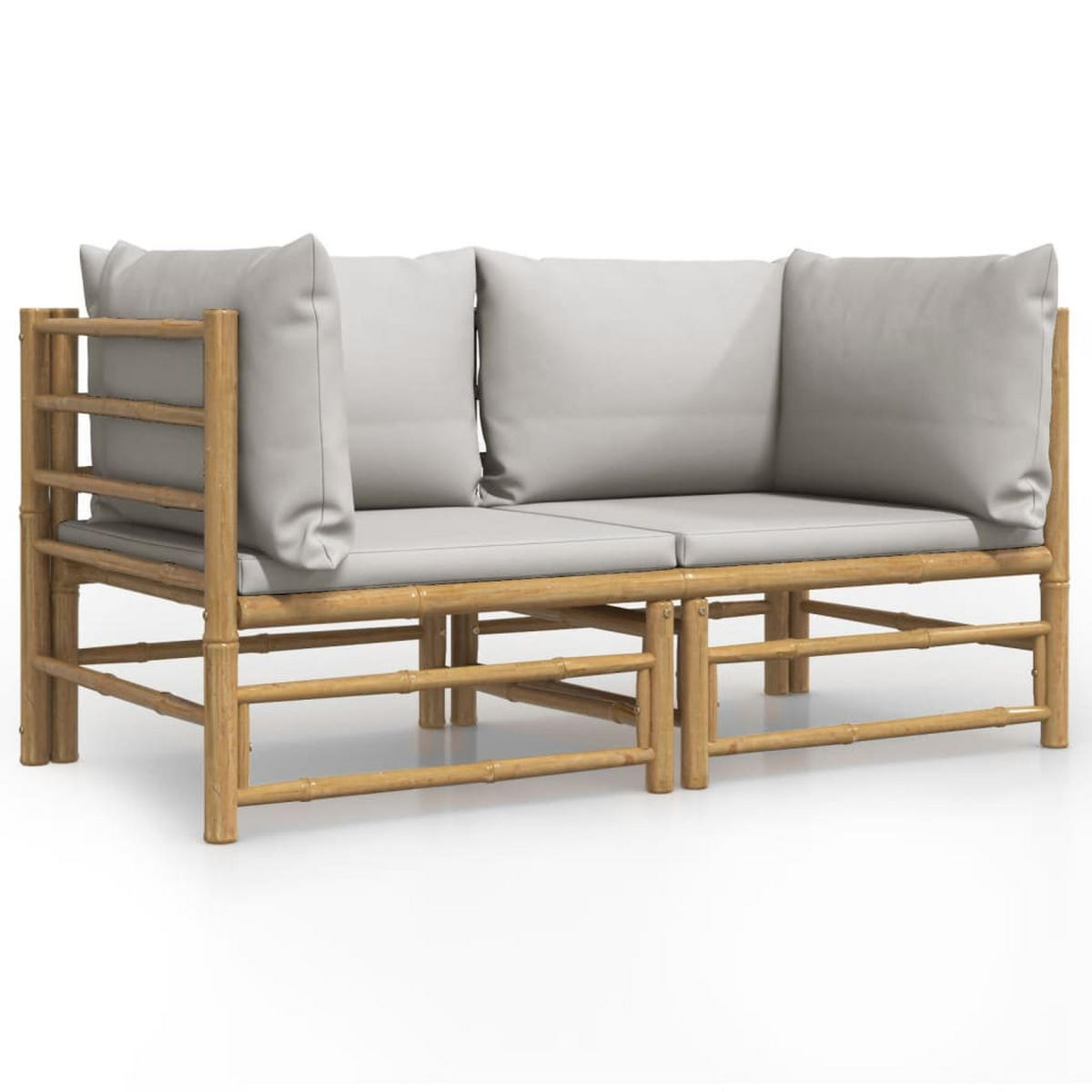 GARTENSOFA DYVOM 69/65/69 cm （2-SITZER） - Grau, Holz (69/65/69cm) - ZMH