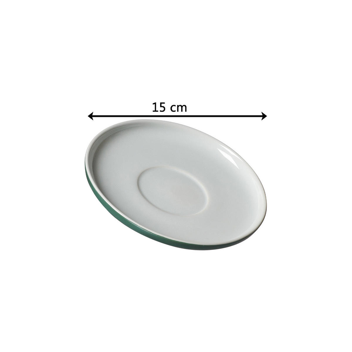 KAFFEETASSE MIT UNTERTASSE Jasper Grün 240 ml - Grün, Keramik (15/9/15cm) - Ritzenhoff Breker