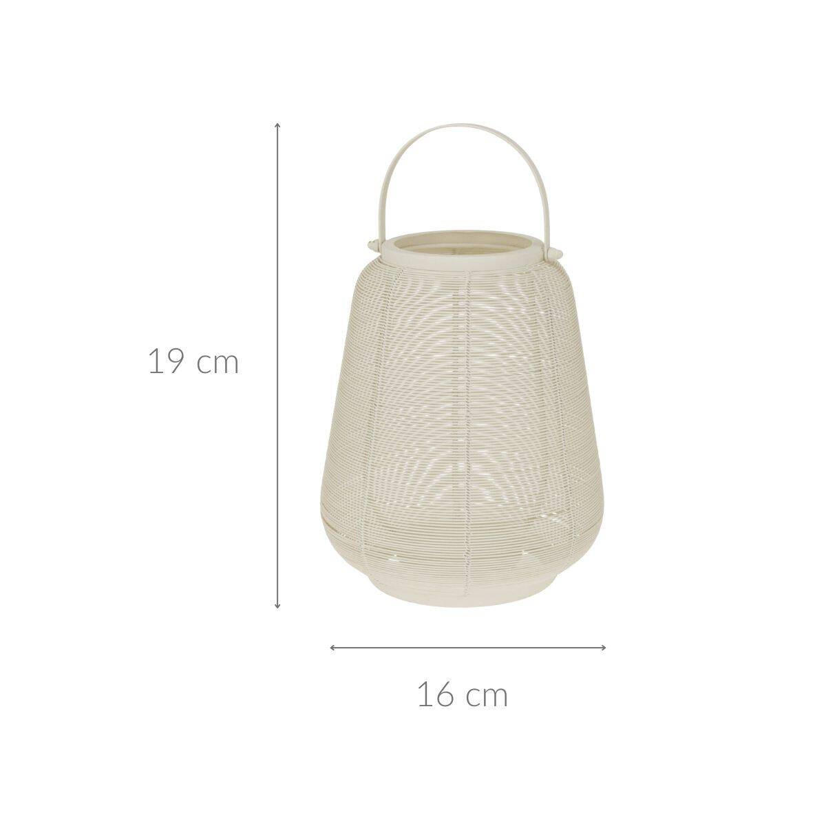 LATERNE 16/19 cm - Weiß, Metall (16.5/19/16.5cm) - Home Styling Collection