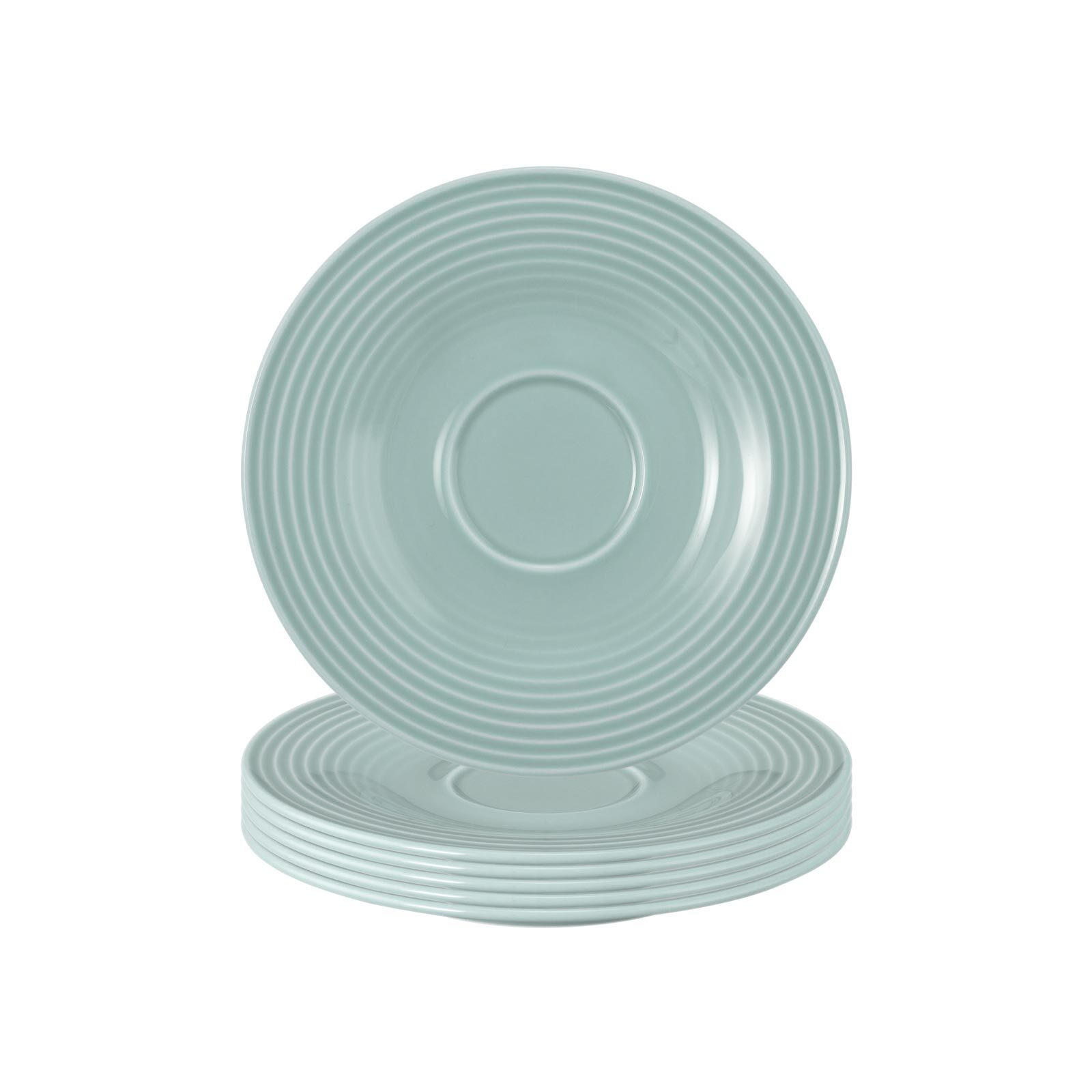 UNTERTASSEN Beat Color Glaze Arktisblau ø 13,7 cm 6er Set - Blau, Keramik (13.7cm) - Seltmann Weiden