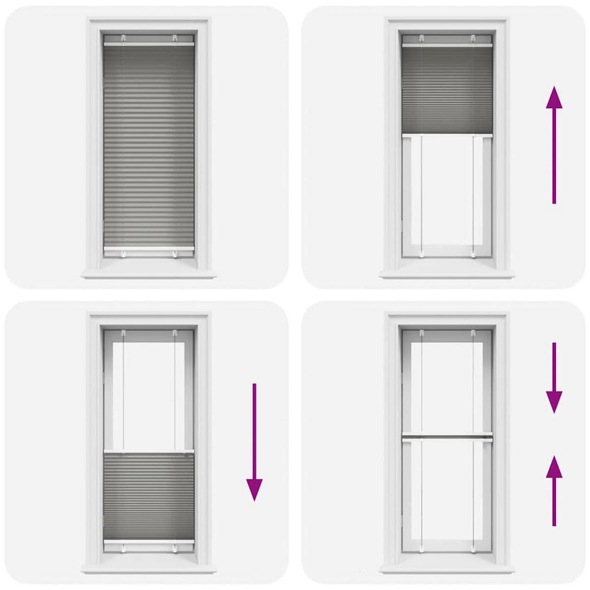 PLISSEE 65/150 cm Stoffbreite 64,4 cm aus Polyester Anthrazit - Anthrazit, Textil (65/150cm) - vidaXL