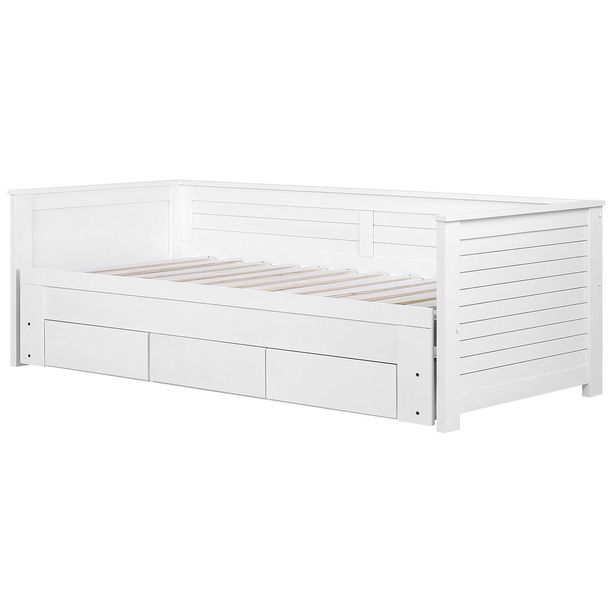 DNEVNA POSTELJA 90/200cm bela Cahors - bela, les (90/200cm) - Beliani