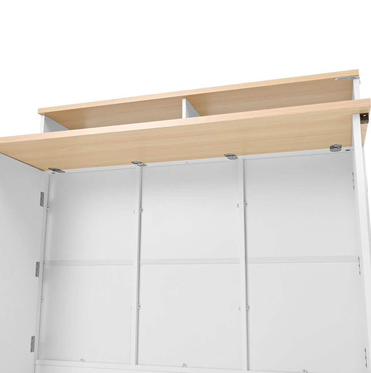 KÜCHENINSEL & Sideboard 110x68x97.5cm Weiß MDF mit Klappplatte & Stauraum - Weiß, Holzwerkstoff (110/97.5/68cm) - Modfu