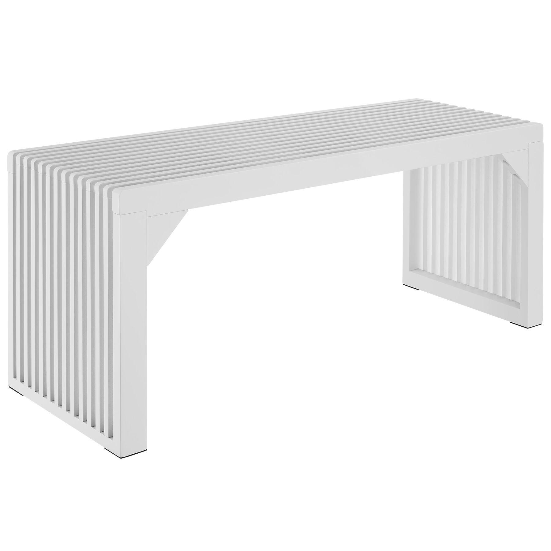 tectake Sitzbank Weiß 104x43x35 cm