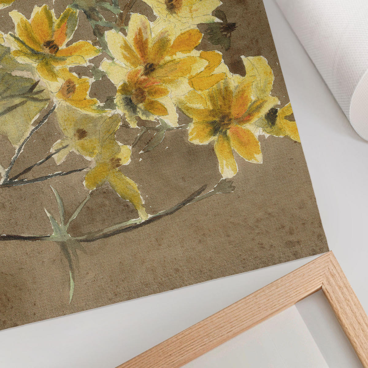 POSTER - 42x29 cm (A3) - Hannah Borger Overbeck - Gelbe Blume - Gelb, Textil (42/29.7/0.1cm) - TULUP