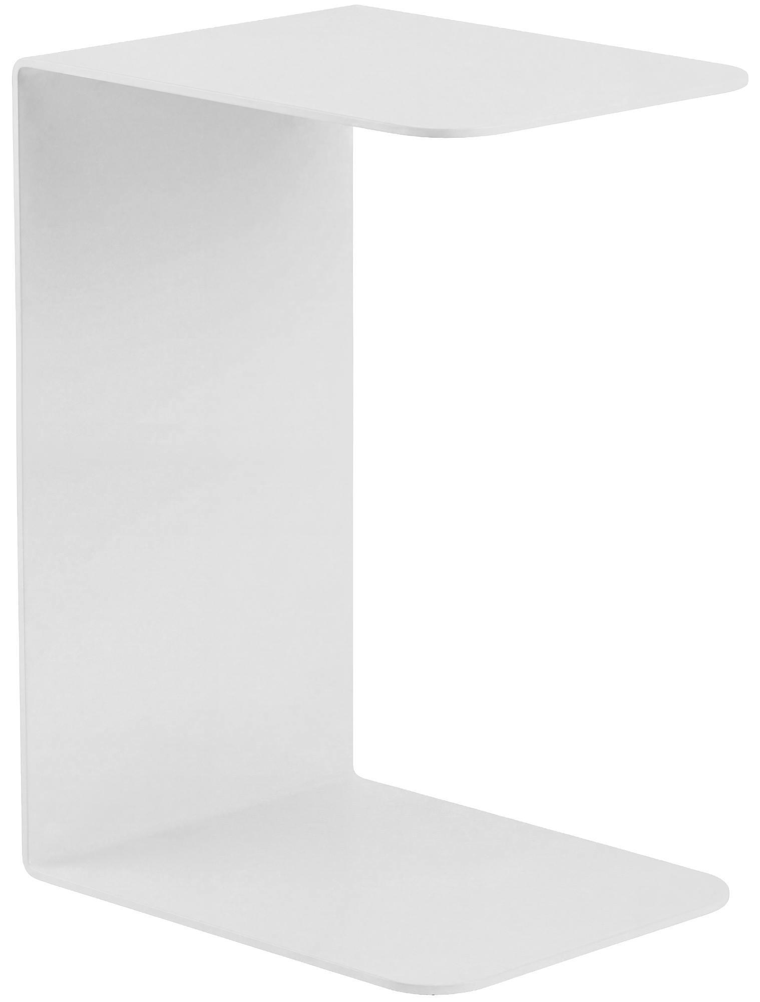 BEISTELLTISCH eckig 28/38/60 cm Metall Weiß - Weiß, Metall (38/28/60cm) - CLP