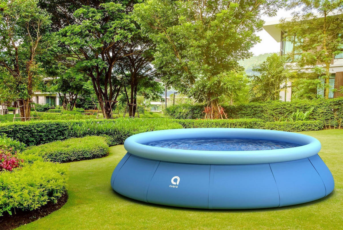 POOL Aufstellpool Ersatzpool Prompt Set rund 360 x 76 cm blau ohne Filterpumpe - Blau, Kunststoff (360/76/360cm) - Avenli