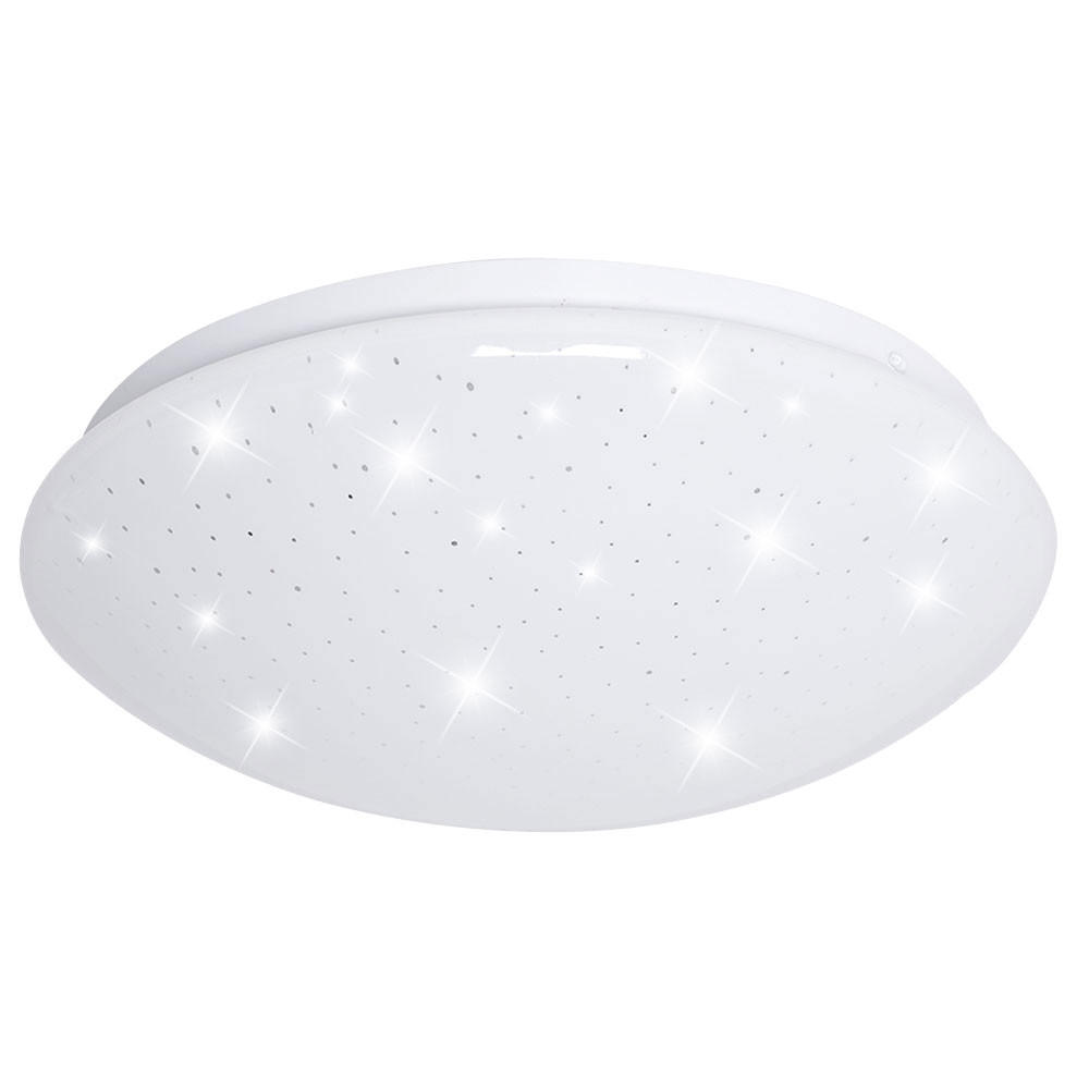 LED DECKENLEUCHTE Metall Weiß Sternenhimmel Effekt - Weiß, Metall (29/9.2/9.5cm)