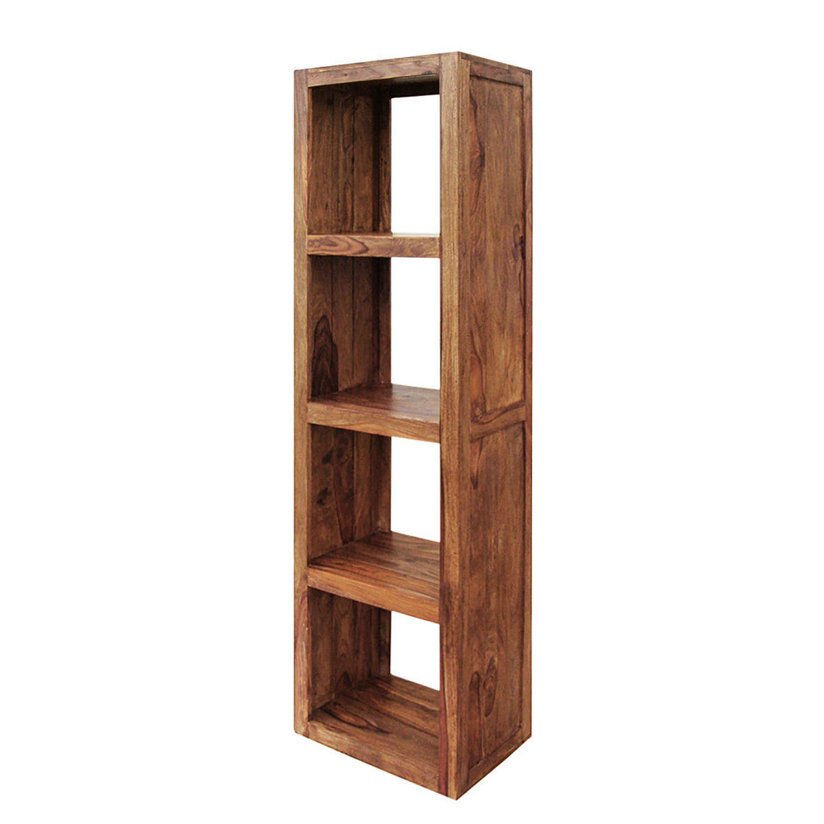 REGAL - Sheesham massiv - Sheeshamfarben, Holz (50/180/36cm) - home24