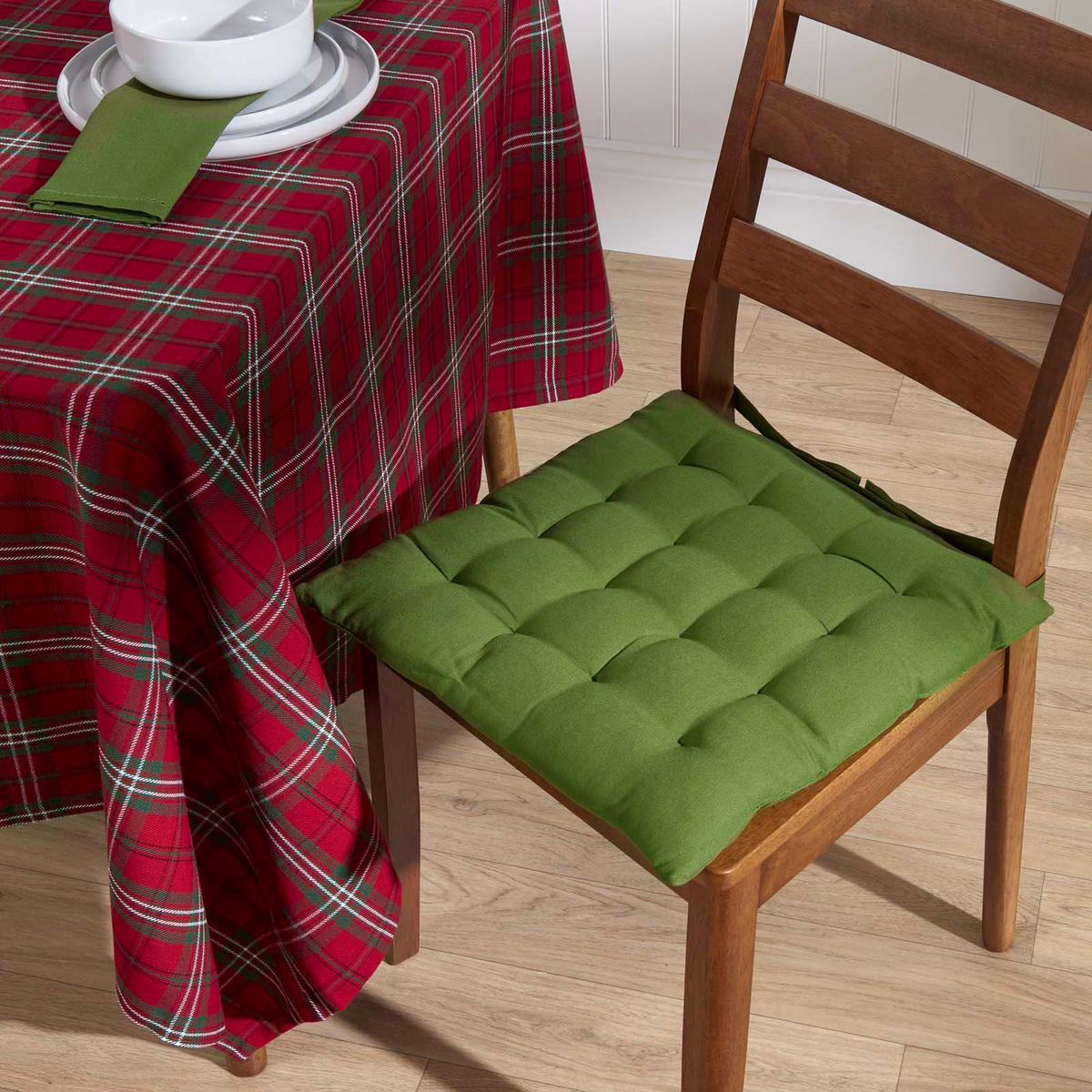 TISCHDECKE Edward rot kariert, 137/228 cm, 100% Baumwolle - Rot, Textil (137/228cm) - Homescapes