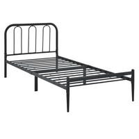 METALLBETT Hanko - Schwarz, Metall (90/200cm) - [en.casa]