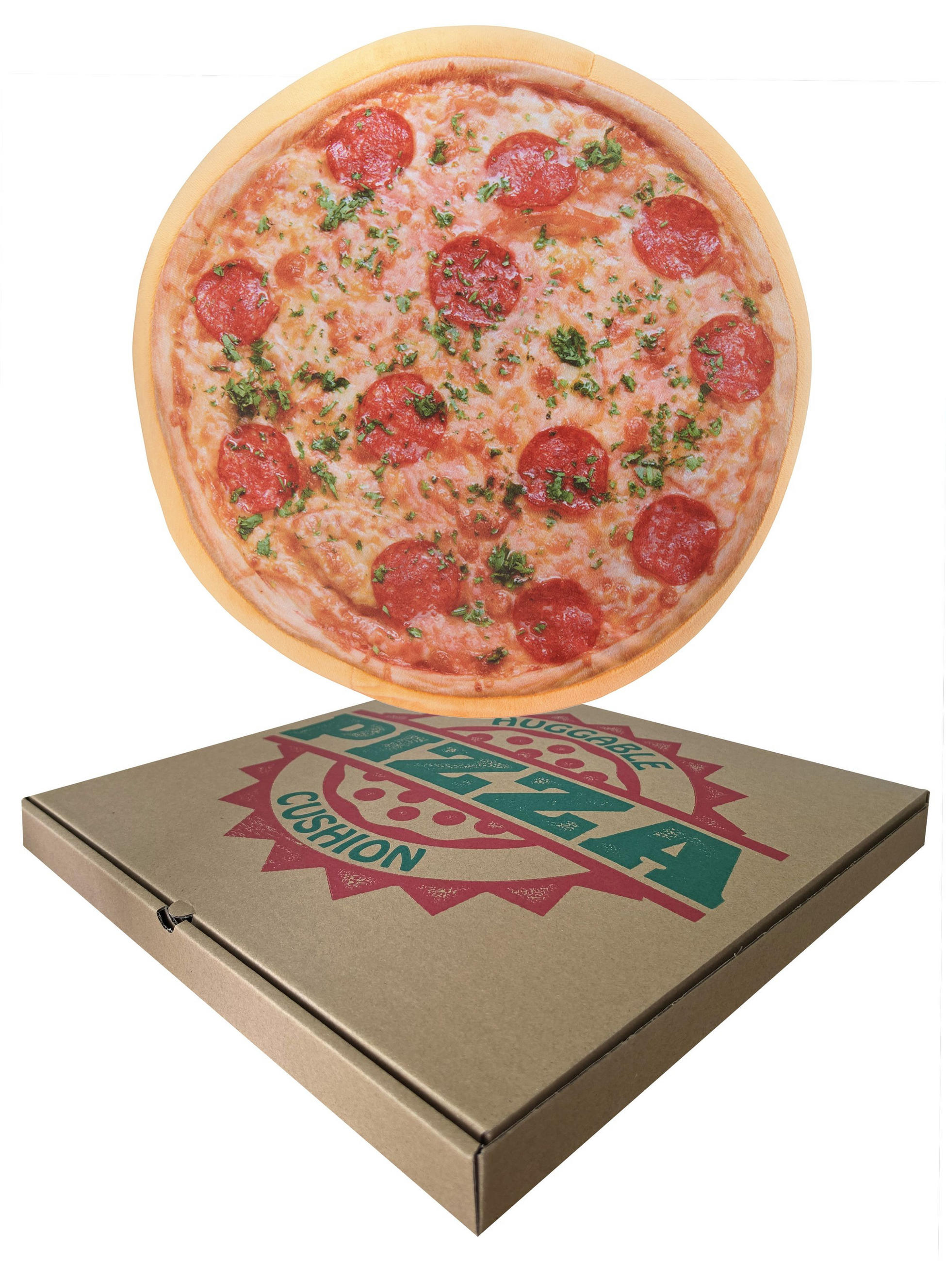 ZIERKISSEN Pizzakissen im Pizzakarton Pizza 40 cm - Multicolor, Textil (40/40/10cm) - United Labels