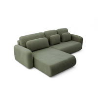 ECKSOFA NEST Universal mit Liegeflache 157x240 cm - Grün, Textil (280/187cm) - Muffo